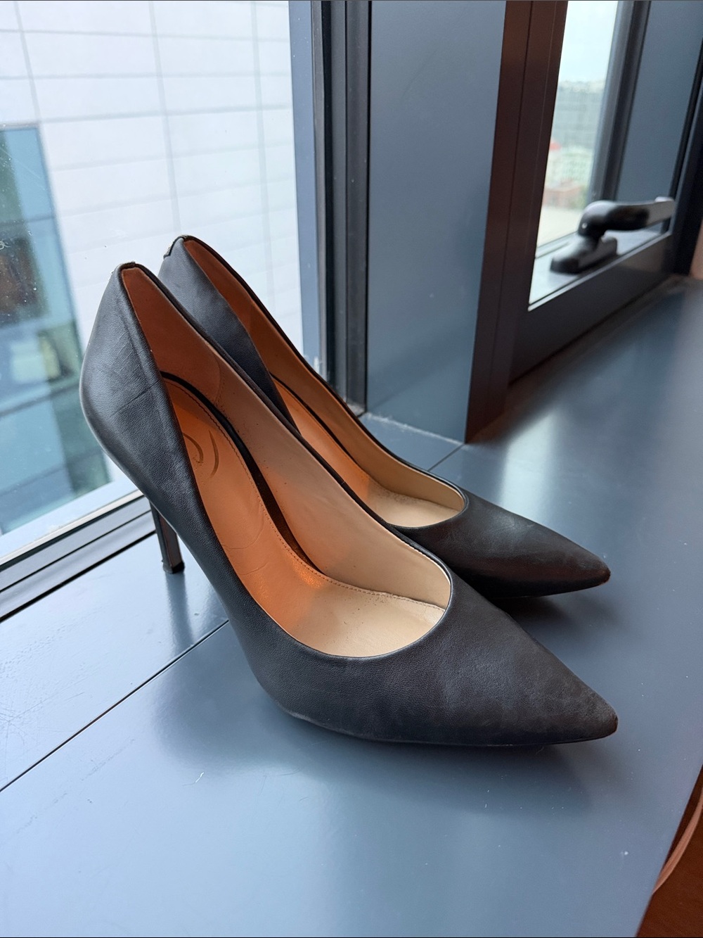 Sam Edelman Black Pointed-Toe Stiletto Pumps